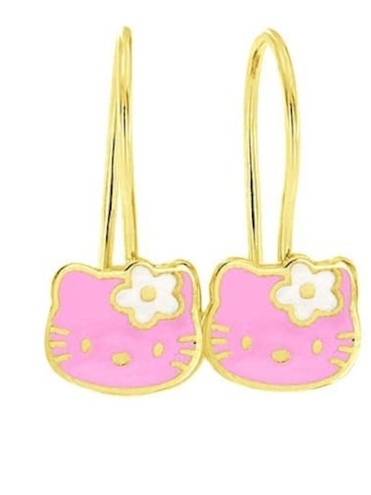 Eforo Gold Plated Kids Earrings Pendants from Silver