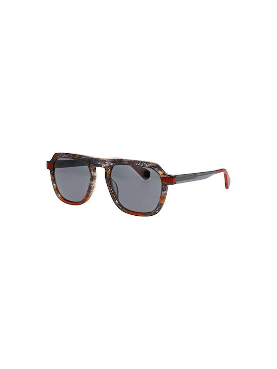 Woow Sunglasses with Multicolour Tartaruga Plastic Frame and Gray Lens WO-SUPERDANCER2-0833