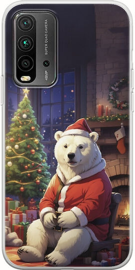Коледни животни Полярен мечо Xiaomi Redmi 9t Гъвкав TPU Прозрачен силикон