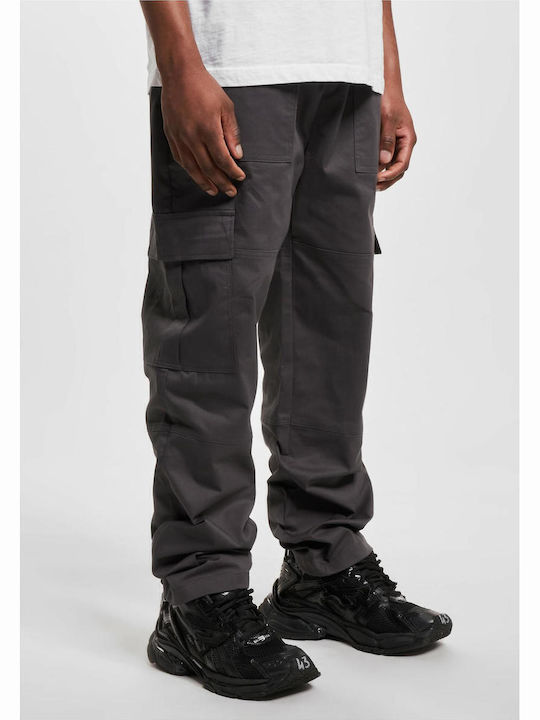 Trousers Elastic in Straight Line Gray