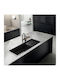 Elleci Drop-In Spüle Inox B116xT50cm Schwarz