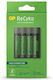 GP Batteries ReCyko M451 USB Φορτιστής 4 Μπαταριών Ni-MH Μεγέθους AA/AAA Σετ με 4x AAA 2700mAh σε Πράσινο χρώμα
