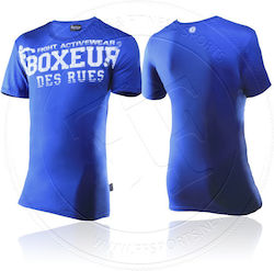 Boxeur Des Rues Ανδρική Κοντομάνικη Μπλούζα BDR-BXT-2486-BL Μπλε