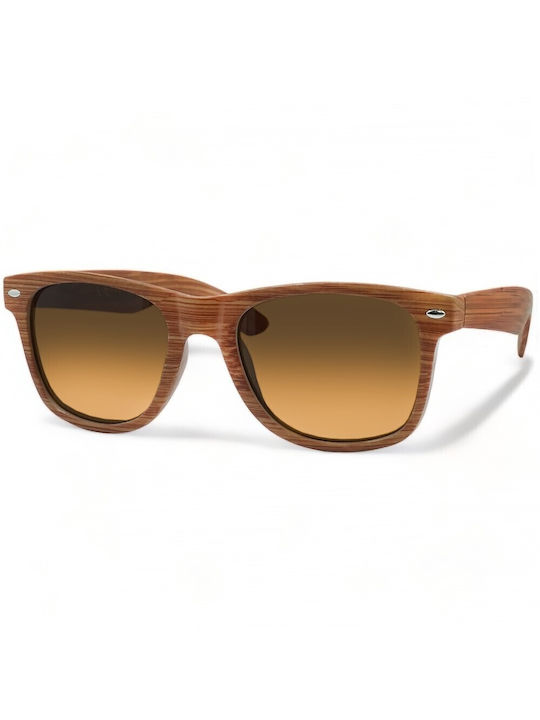 Optosquad Sunglasses with Brown Plastic Frame and Brown Gradient Lens 1001-w