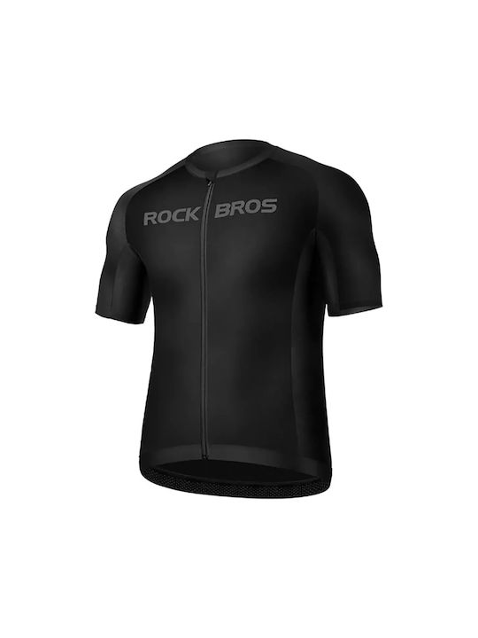 Rockbros Men's Short Sleeve Cycling Jersey Road Bike Black Rockbros Men's Short Sleeve Cycling Jersey Road Bike Black