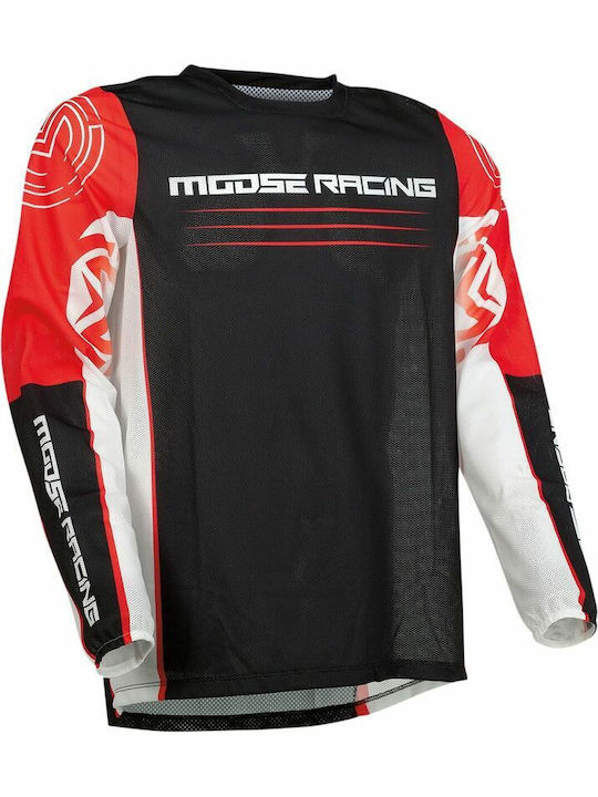 Moose Racing Pentru bărbați Tricou Motocross Mânecă lungă Roșu Culoare