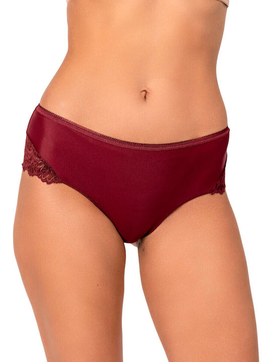 Avangard Brazil with Burgundy Lace Women's Briefs