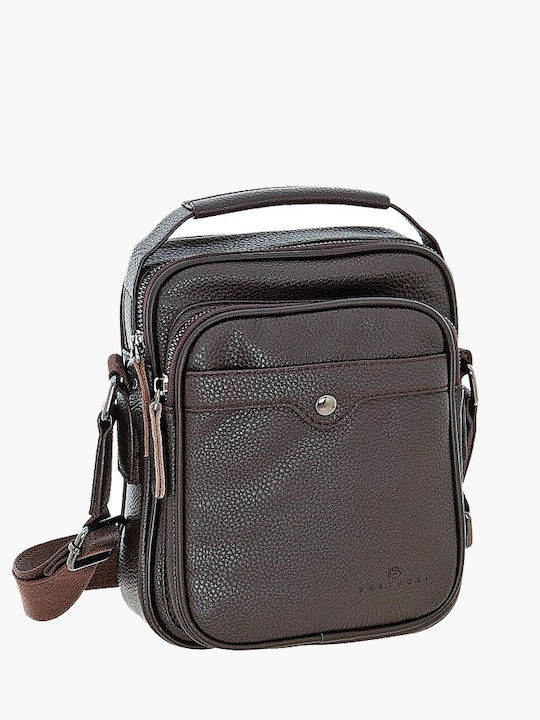 Leather Men's Bag Messenger Brown