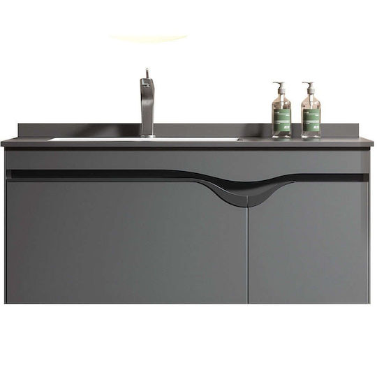 Martin Πάγκος με Νιπτήρα Μ100xΒ50xΥ45cm Anthracite