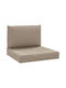 vidaXL Wasserdichtes Sitzbank-Kissen mit Rückenlehne Taupe 2Stück 60x60cm