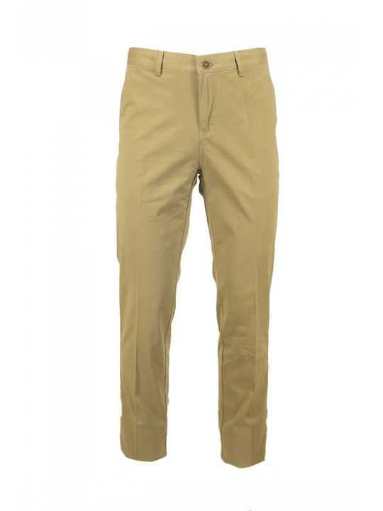 New York Tailors Men's Trousers Chino in Regular Fit Camel