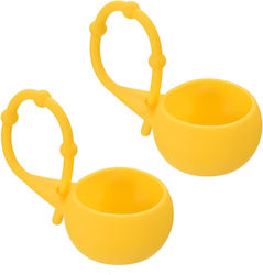 Silicone Golf Ball Grabber Keychain Yellow