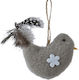Kaemingk Easter Bird Fabric Gray 7x12cm