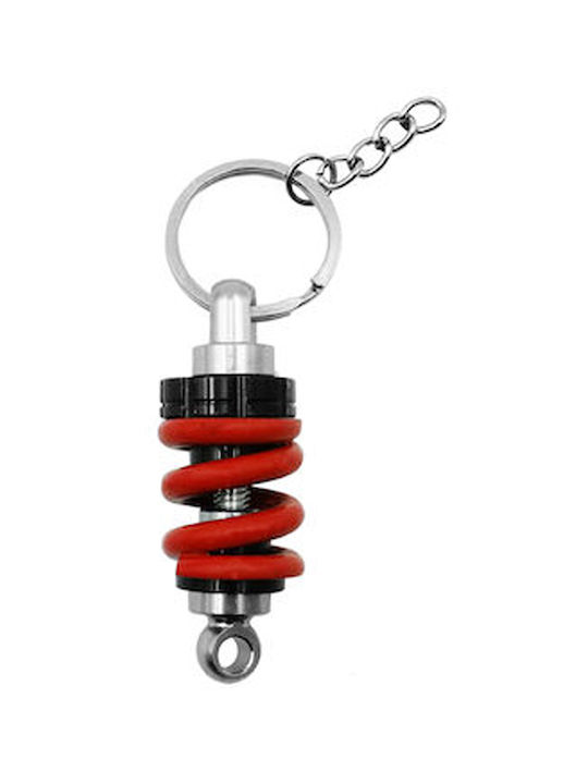 Cheie metalică cu agățat Hw-0057 argintiu - negru - roșu Oem