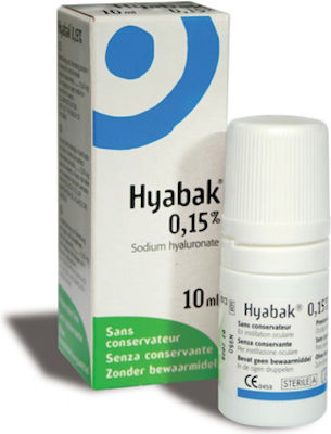 Thea Pharma Hellas Hyabak Protector 0.15% Dry Eye Drops with Hyaluronic Acid 10ml