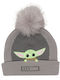 The Mandalorian Grogu In The Crib Παιδικό Σκουφάκι Πλεκτό Γκρι