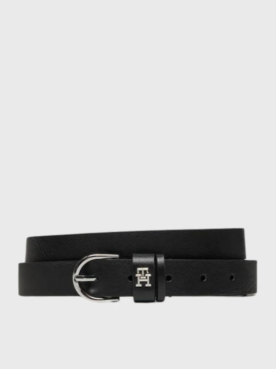 Wide Leather Women's Belt Black