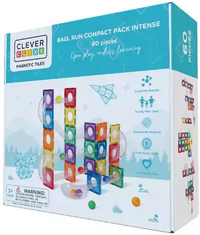 Cleverclixx Magnetisches Spielzeug Bau- und Konstruktionsspielzeug für Kinder ab 3 Jahren