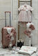 Carousel Rose Baptism Set with Flowers Subject