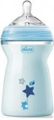 Chicco Natural Feeling Пластмасова Бебешка Бутилка с Силиконов Биберон за 6+ Месеца 330мл