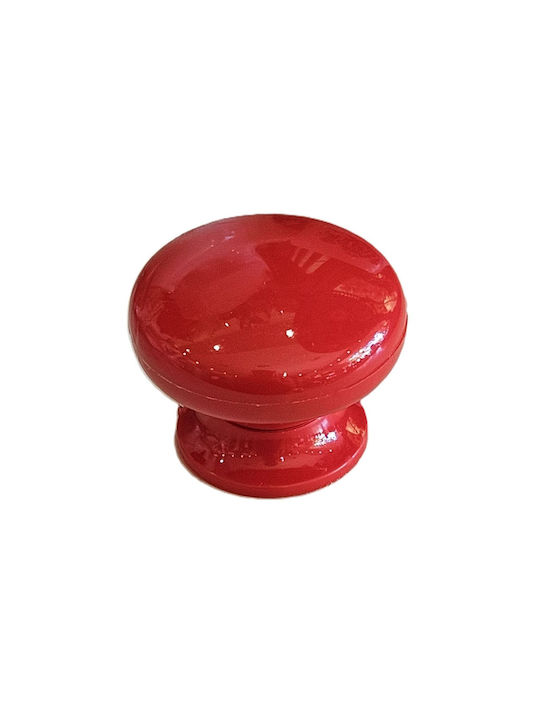 La Belle Maison Buton Mobilier din Plastic & Metal Roșu Φ40mm 101 1buc