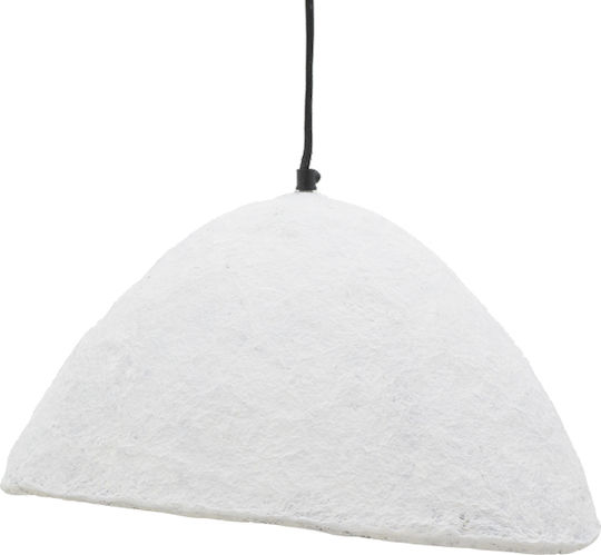 Inart Litho Pendant Light White Boho with Socket E27 42x39x123.5cm
