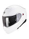 Scorpion Exo 930 Solid White Κράνος Μηχανής Flip-Up με Sunvisor