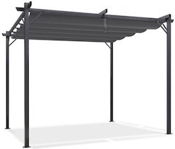 Πέργκολα Κήπου από Μέταλλο 290x290x220cm Γκρι 40031429 Πέργκολα Κήπου από Μέταλλο 290x290x220cm Γκρι 40031429
