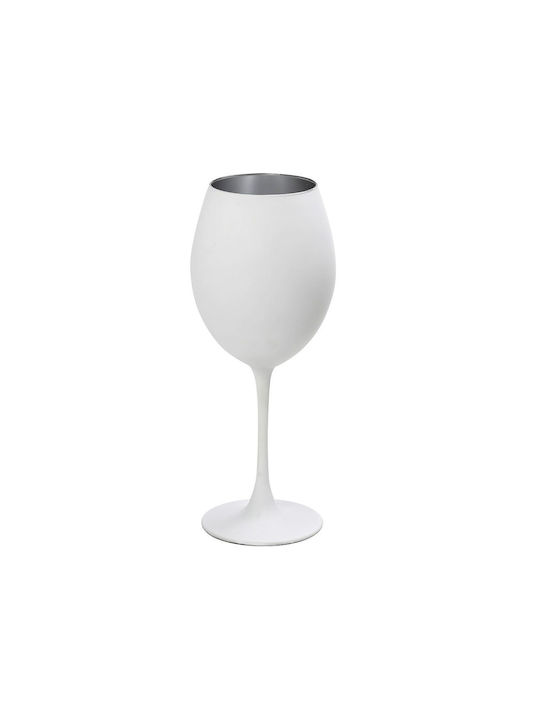 Espiel Gläser-Set für Weißwein aus Metall in Weiß Farbe 6Stück
