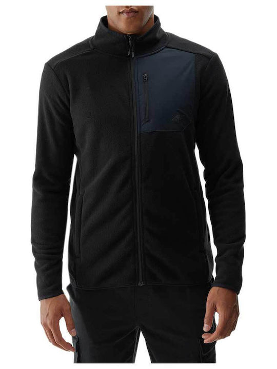 4F Ανδρική Ζακέτα Fleece Μαύρη