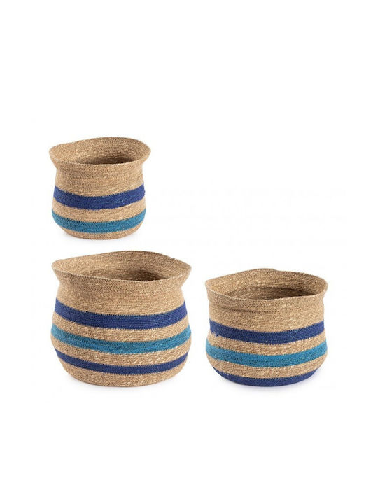 Bizzotto Set dekorative Körbe Blau 30x30x25cm 3Stück