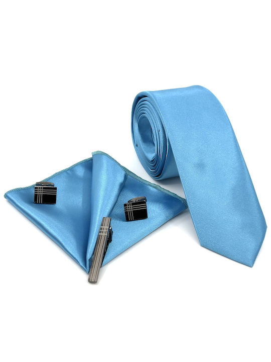 Legend Accessories Herren Krawatten Set in Hellblau Farbe