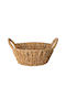 Coș decorativ Din paie cu mânere Brown 26x26x11buc