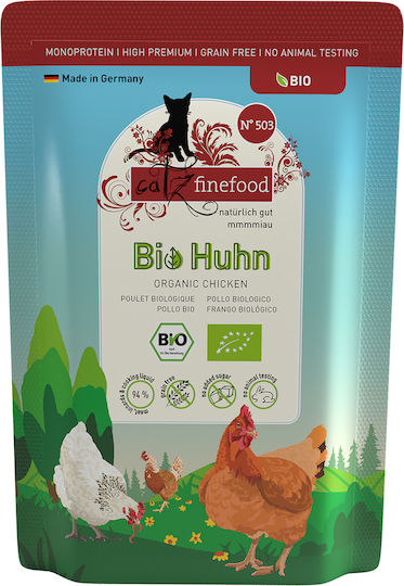 Catz Finefood Nassfutter für Katzen in Beutel mit Huhn 85gr