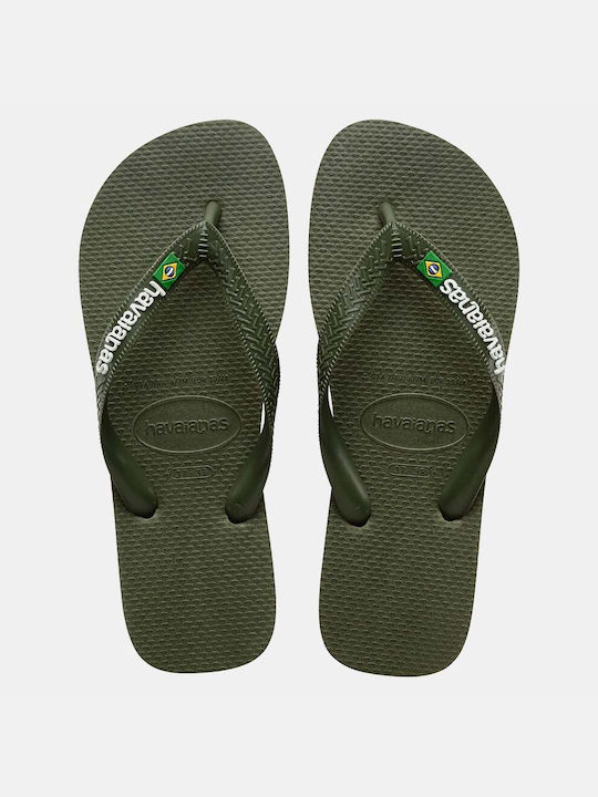 Havaianas Logo Ανδρικές Σαγιονάρες Πράσινες