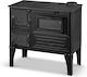 Simge 304 Cast Iron Wood Stove with Oven 9.5kW Black