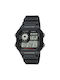 Casio Collection Digital Watch Chronograph Battery with Black Rubber Strap