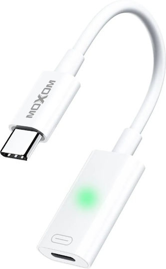 Moxom Конвертор N-конектор мъжки към Lightning женски Бял 1бр