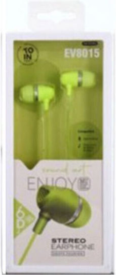 EV8015 In-Ear Freisprecheinrichtung Kopfhörer mit Stecker 3.5mm Grün