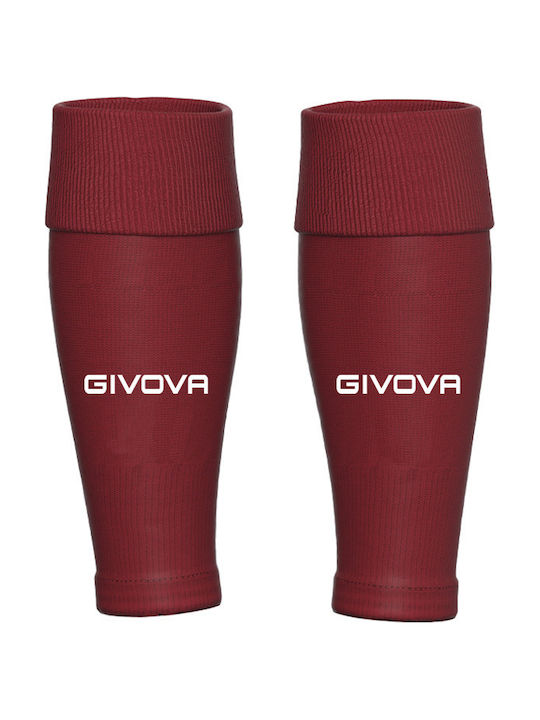 Givova Leg Sleeves for Football Shin Guards Red 1 Pair