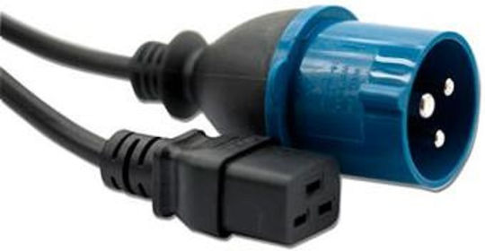 Intronics Ak5021 Power Extension Cord IEC 60309 2P+E Male to IEC 60320 C19 Female 2.5m Black Ak5021
