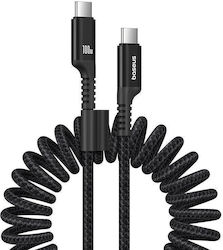 Baseus Spiral USB 2.0 Cablu USB-C bărbătesc - USB-C de sex masculin 100W Negru 1m (P10320203111-00)