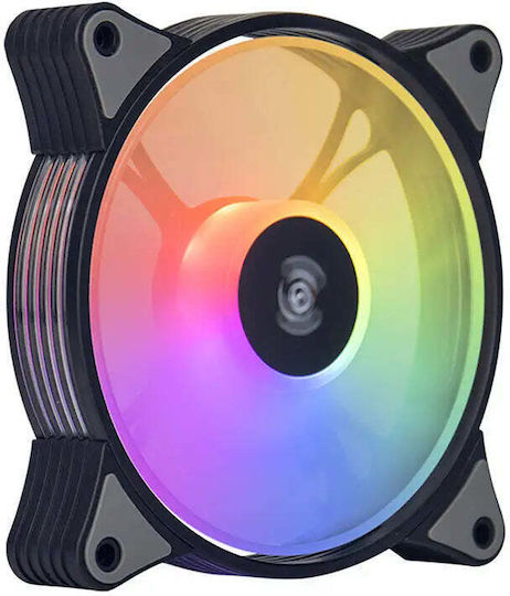 Darkflash AR12 Case Fan 120mm (1200rpm / 48cfm) with ARGB Lighting and 6-Pin Connection