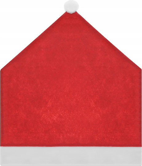 Set de huse pentru spătarul scaunului Zola 6 bucăți model pălărie de Moș Crăciun 65x50 cm