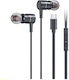 Awei PC-12T In-ear Handsfree Ακουστικά με Βύσμα USB-C Μαύρο