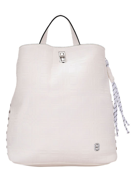 Bag to Bag Γυναικεία Τσάντα Πλάτης Λευκή