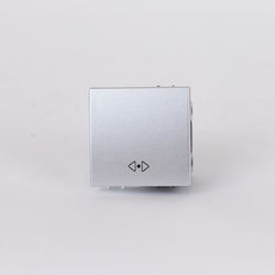 Eurolamp Wall Push Button Silver 152-20208