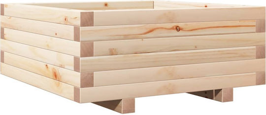 vidaXL Garden Planter Box Wooden Brown 50x50x26.5cm.