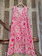 Sommer Maxi Kleid Magenta