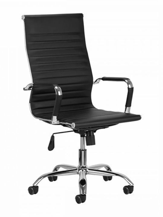 Office Chair with Fixed Arms Black